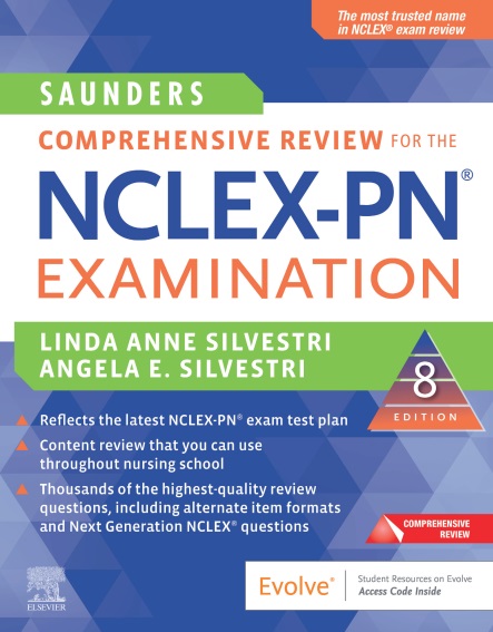 Download Book Saunders Comprehensive Review for the NCLEX-PN® Examination 8th Edition, Linda Anne Silvestri, Angela Elizabeth Silvestri, 0323733050, 0323733409, 9780323733052, 9780323733403, 978-0323733052, 978-0323733403, B08SHNRPFR, B0C9RYBCNQ