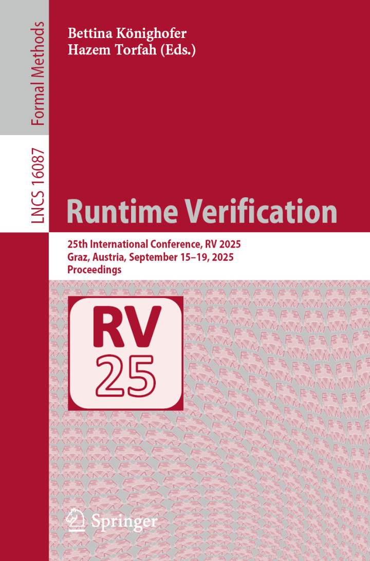 Runtime Verification: 25th International Conference, RV 2025, Graz, Austria, September 15–19, 2025, Proceedings